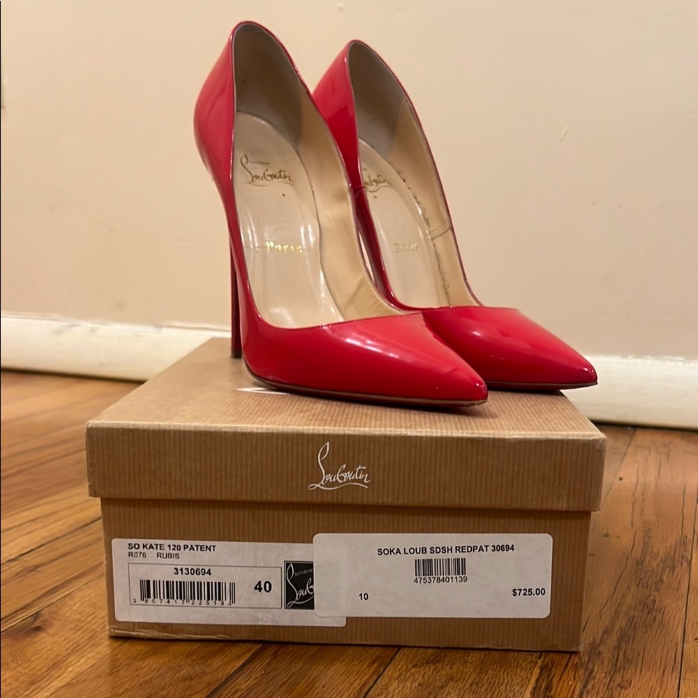 Christian Louboutin Red Patent So Kate Size 40 - Picture 4 of 10